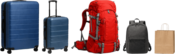 Valise, sac à dos, cabas