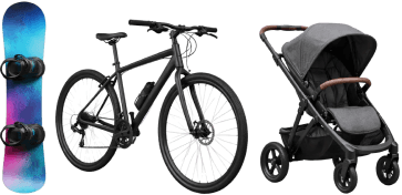 équipement sportif, vélo, poussette